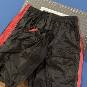 Xelement Motorcycle Pants Mens XXL Black / Red Stripe Pull-On Waterproof - New